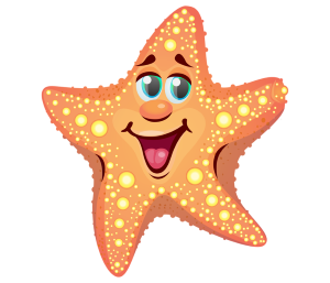 a happy star fish 